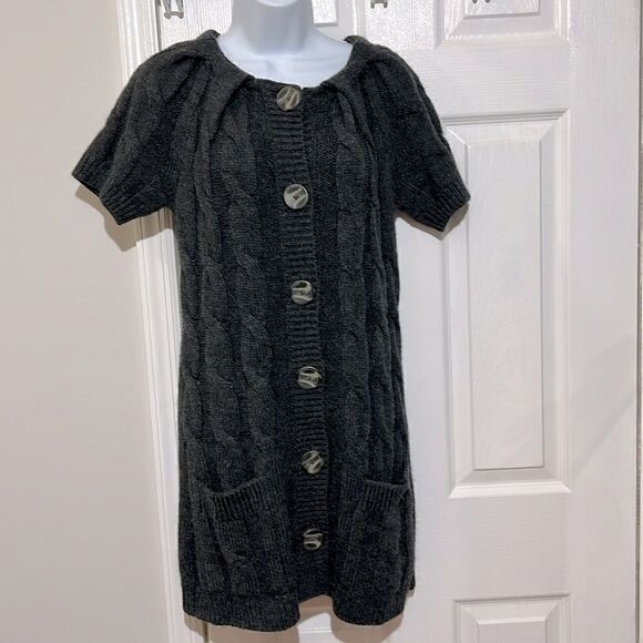 Vince Chunky Cable Alpaca blended Knit Sweater Cardigan Dress Size M - Picture 1 of 8
